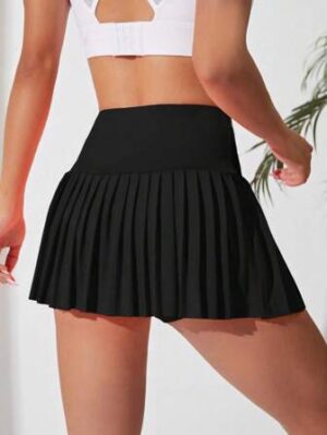 SHEIN Sport Gameset Wide Waistband Pleated Sports Skort